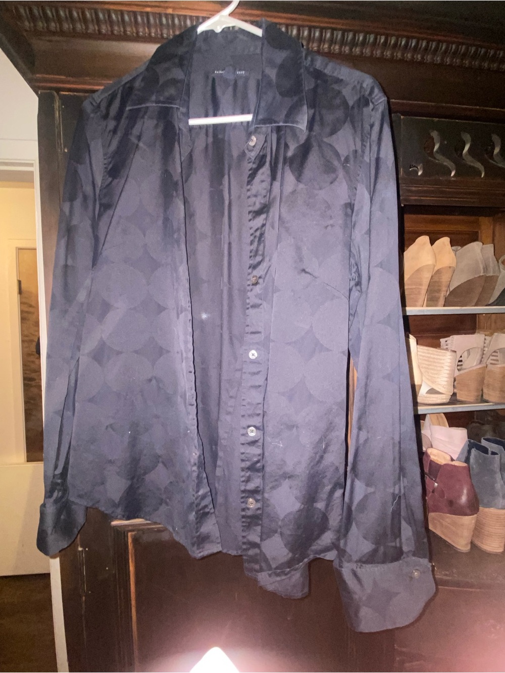 Banana Republic Black Button-Up Shirt
